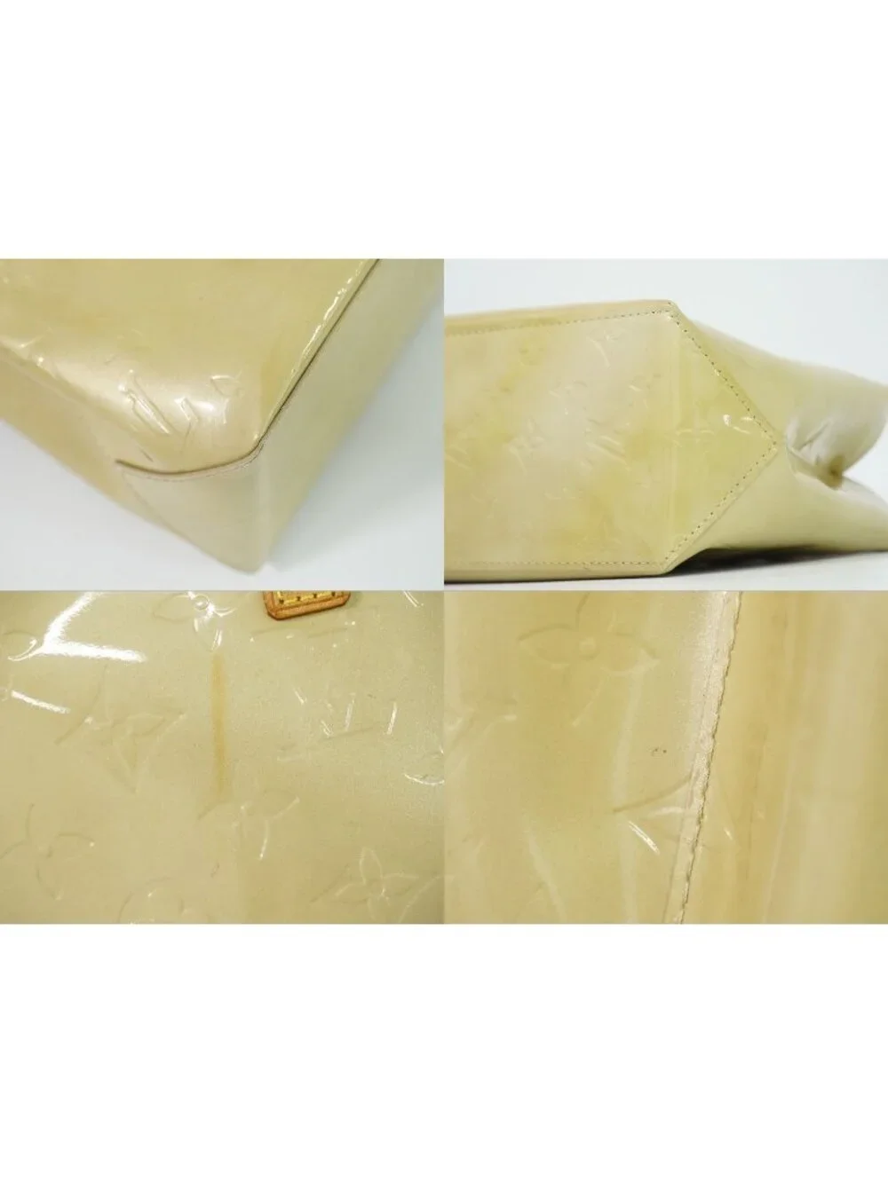 Louis Vuitton LV Reade PM Vernis Leather Tote Beige